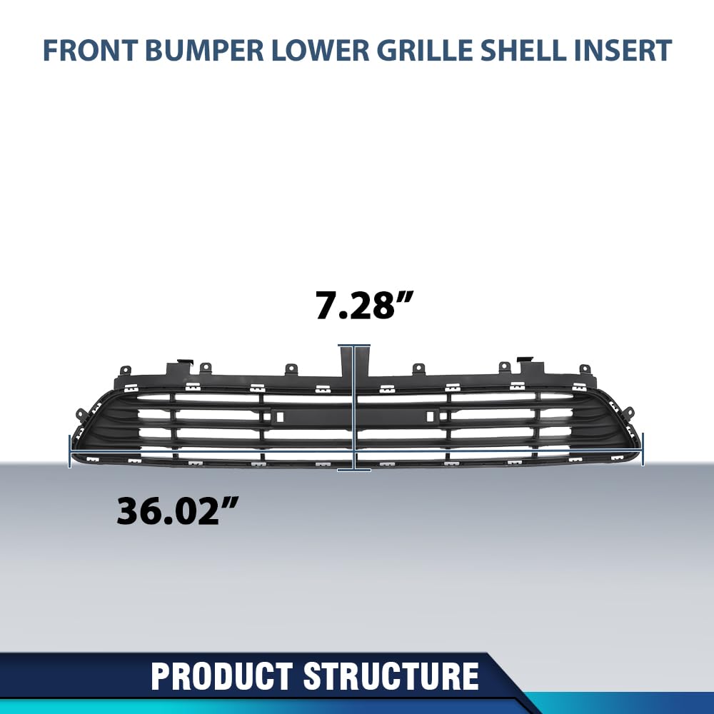 PIT66 Front Lower Grille Shell Insert Fit Buick Envision 2016-2018 Black