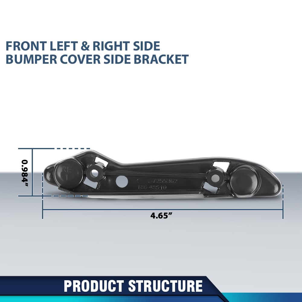 PIT66 Front Bumper Cover Bracket Black Pair Fit BMW F30 2012-2019