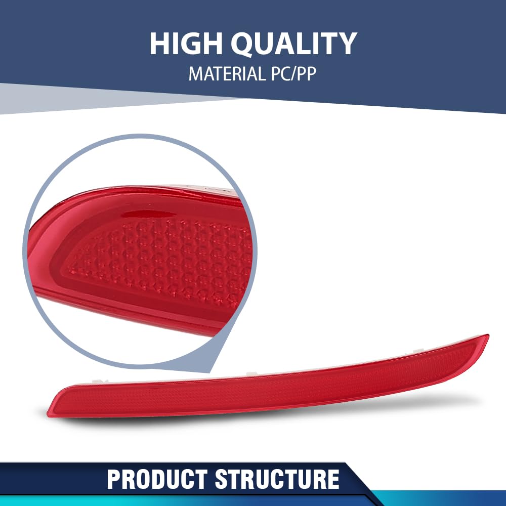 PIT66 Rear Right & Left Bumper Reflector, Red