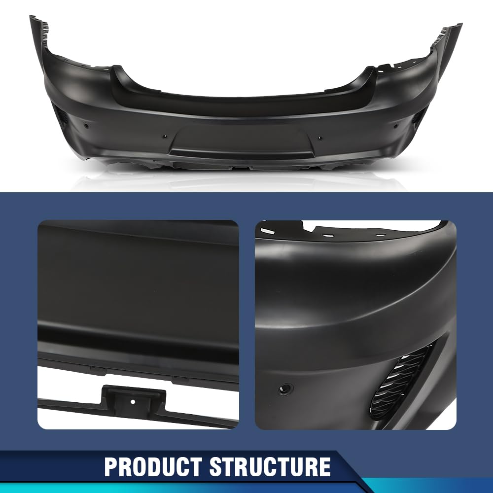 PIT66 Rear Bumper Cover w/Holes Compatible with Dodge Charger 2020-2023