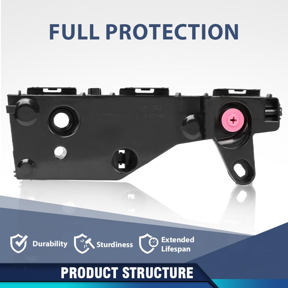 PIT66 Front Left Bumper Bracket Black Fit Toyota Tundra/Sequoia 2022-2025