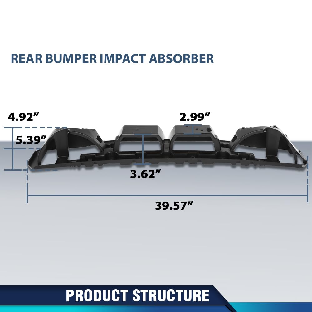 PIT66 Rear Bumper Impact Absorber, CH1170149 Black