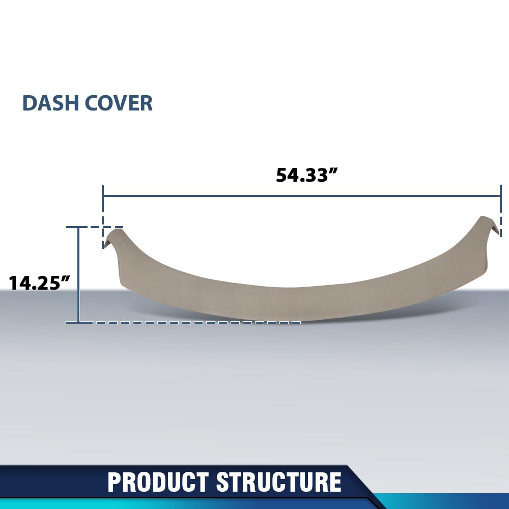 PIT66 Beige TPE Dash Cover Cap Fits Chevy Cavalier 1995‑2005