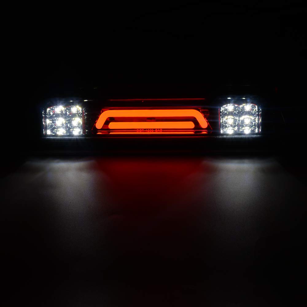 PIT66 LED 3rd Brake Light, Compatible with 07-10 Ford Explorer Sport Trac/04-08 Ford F150 Lobo/06-08 Lincoln Mark LT Third Brake Stop Lamp Light Smoky Lens Clear Housing