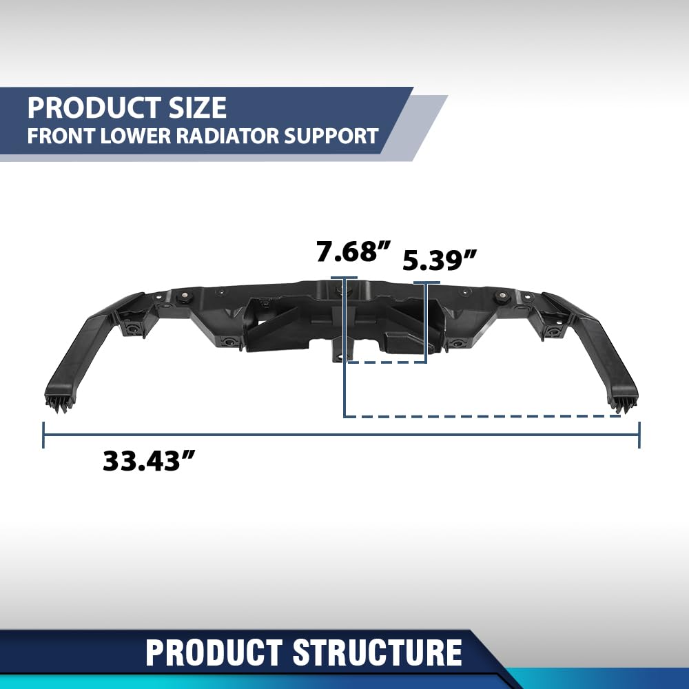 PIT66 Front Lower Radiator Support Assembly Compatible with Porsche Cayenne 2011 2012 2013 2014 2015 2016 2017 2018 95850473100 Black