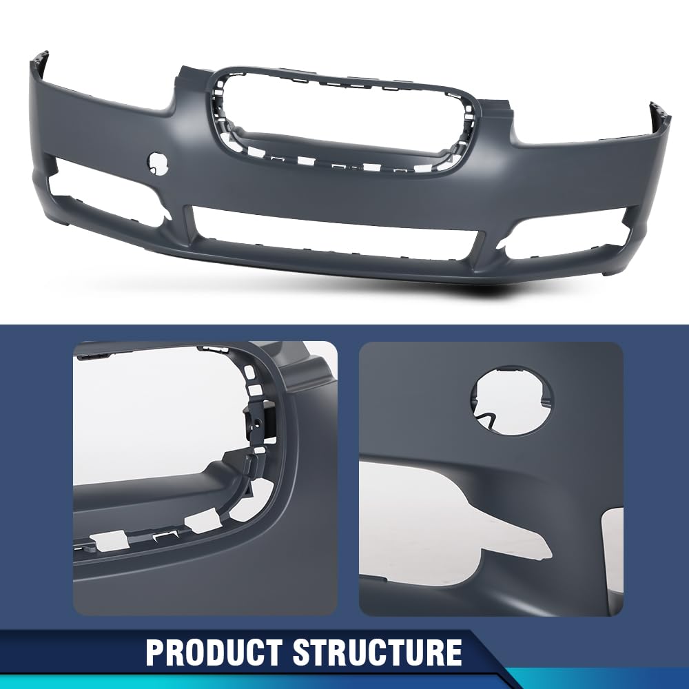 PIT66 Front Bumper Cover Plastic Fit Ja.gu.ar XF 2009-2011 8Cyl Engine