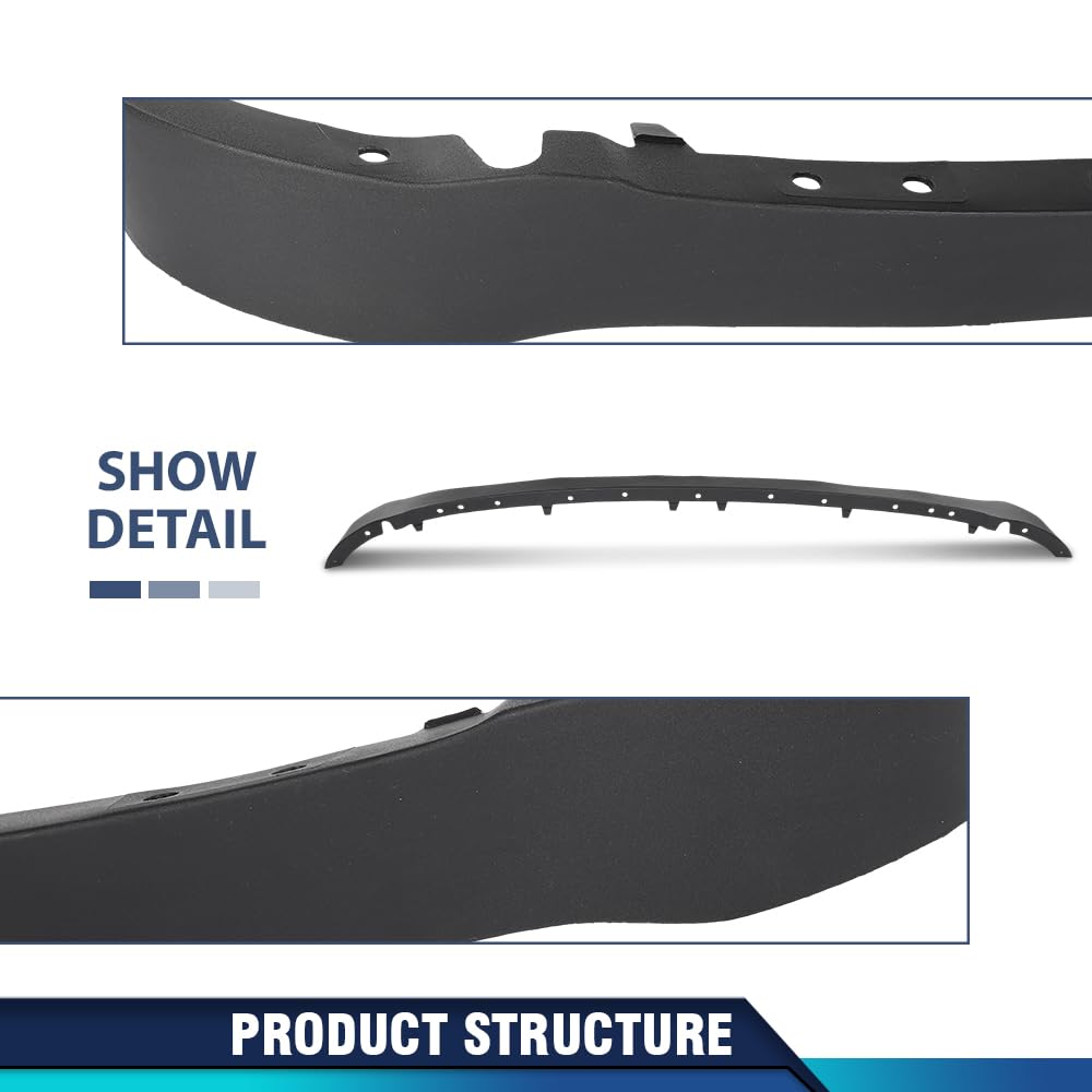 PIT66 Front Bumper Cover Grille Valance, Black PP