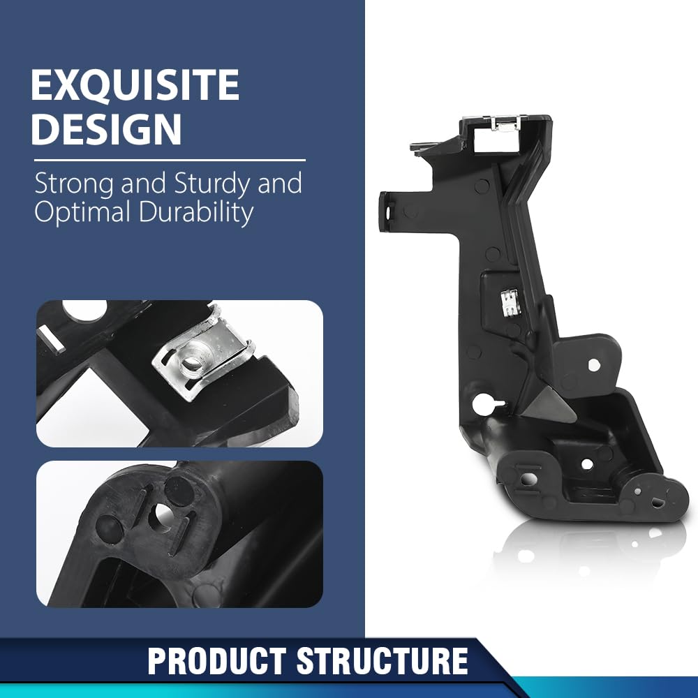 PIT66 Front Right Bumper Fascia Support Bracket, Black