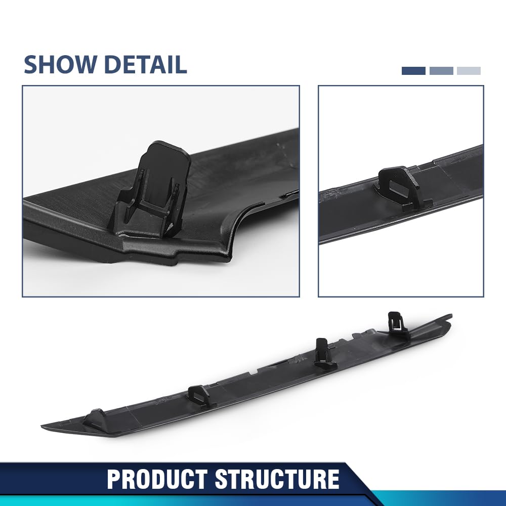 PIT66 Front Left Headlight Headlamp Trim Molding Compatible with Toyota Camry SE XSE 2018-2024 5271306100, 5271333030, TO1046104 Black