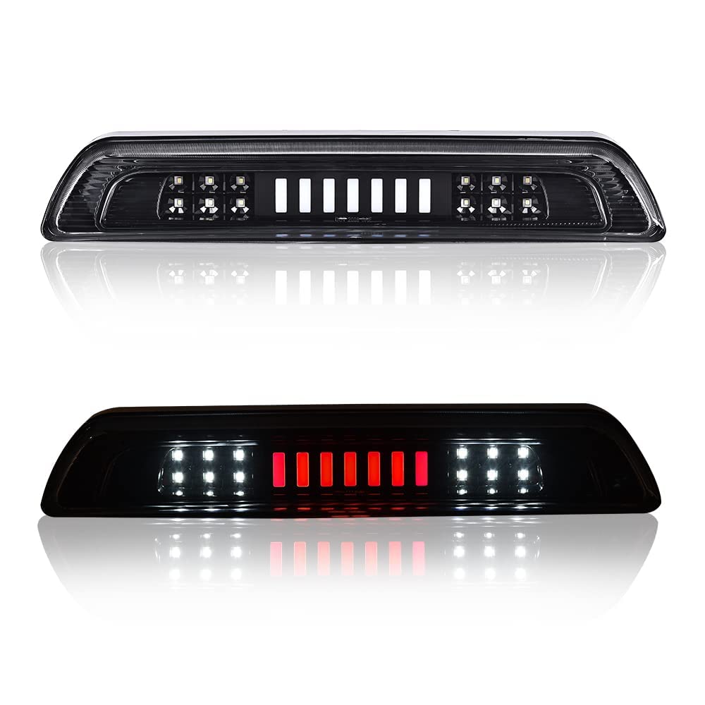PIT66 LED 3rd Brake Light Compatible with Toyota Tundra 2007-2018 3rd Thrid Tail Cargo Brake High Mount Light Clear Lens Black Housing 81570-0C050, 531069