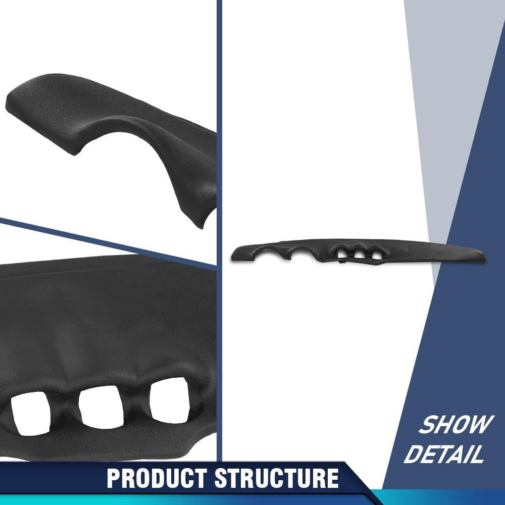PIT66 TPE Dash Cap Cover Dashboard 1 Pc Fit Datsun 240Z 1970-1973 Black
