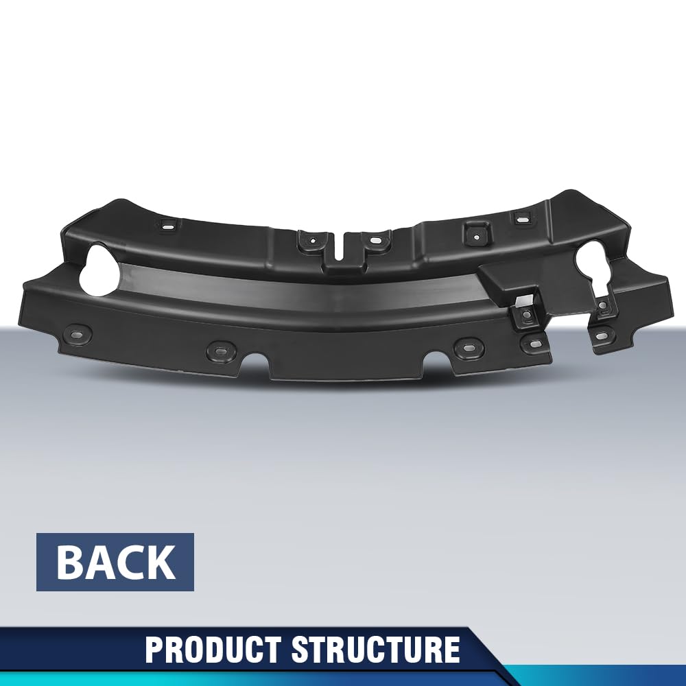 PIT66 Radiator Support Cover Upper Air Deflector Compatible with Ford Escape 2017-2019 GJ5Z16A238A, FO1224126 Black PP