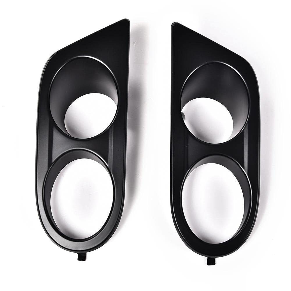 PIT66 Fog Light Frame, Compatible with BMW 3 Series E46 1 Pair Fog Light Cover Lamp Frames Matte Black