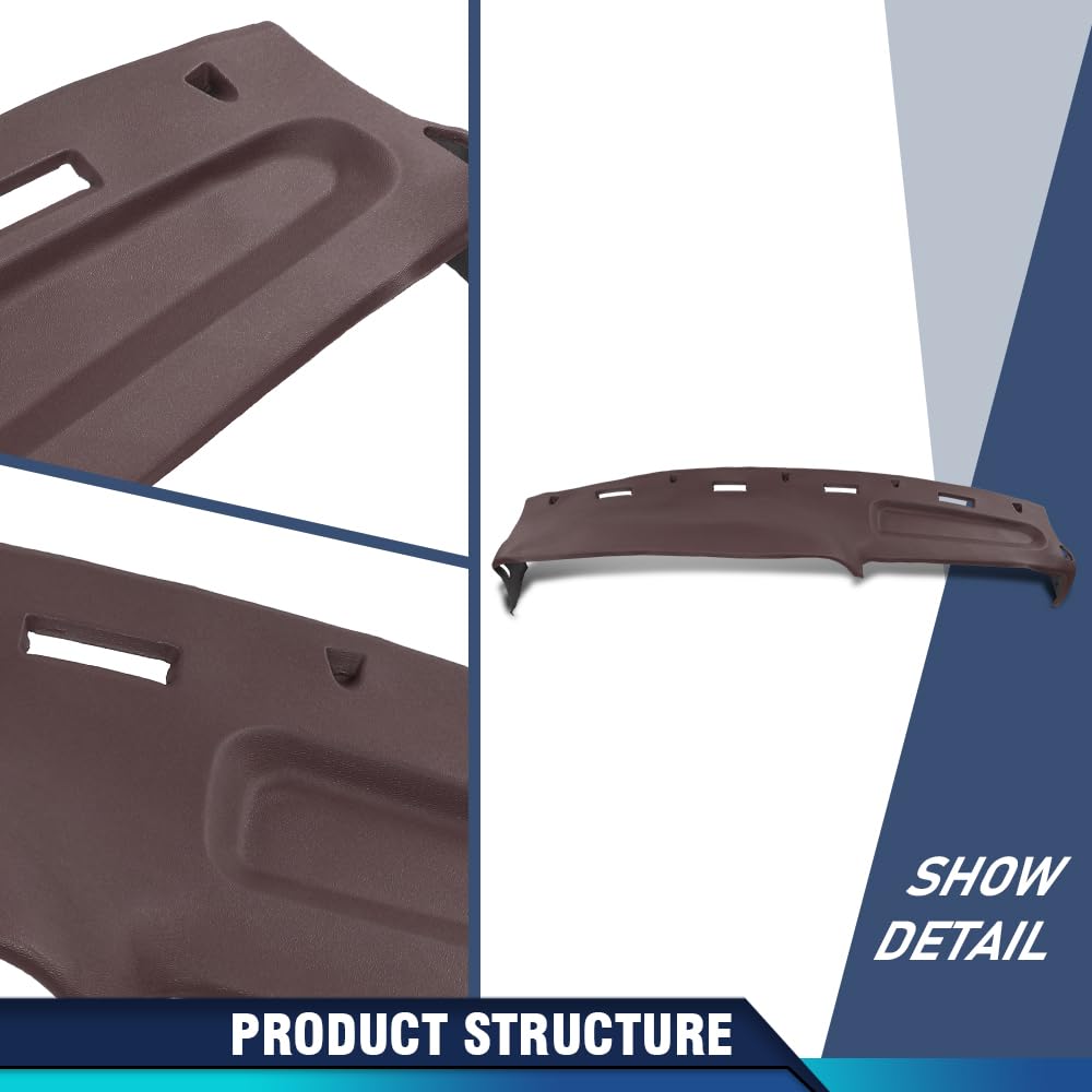 PIT66 TPE Dash Cover Panel Fit Dodge Ram 1500 2500 3500 1994-1997 Red
