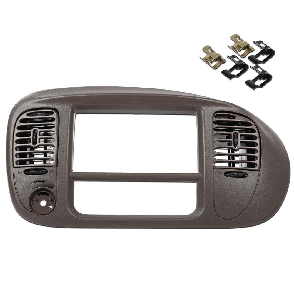PIT66 Center Dash Bezel Fit 2000-2003 Ford F150/2000-2002 Expedition Brown