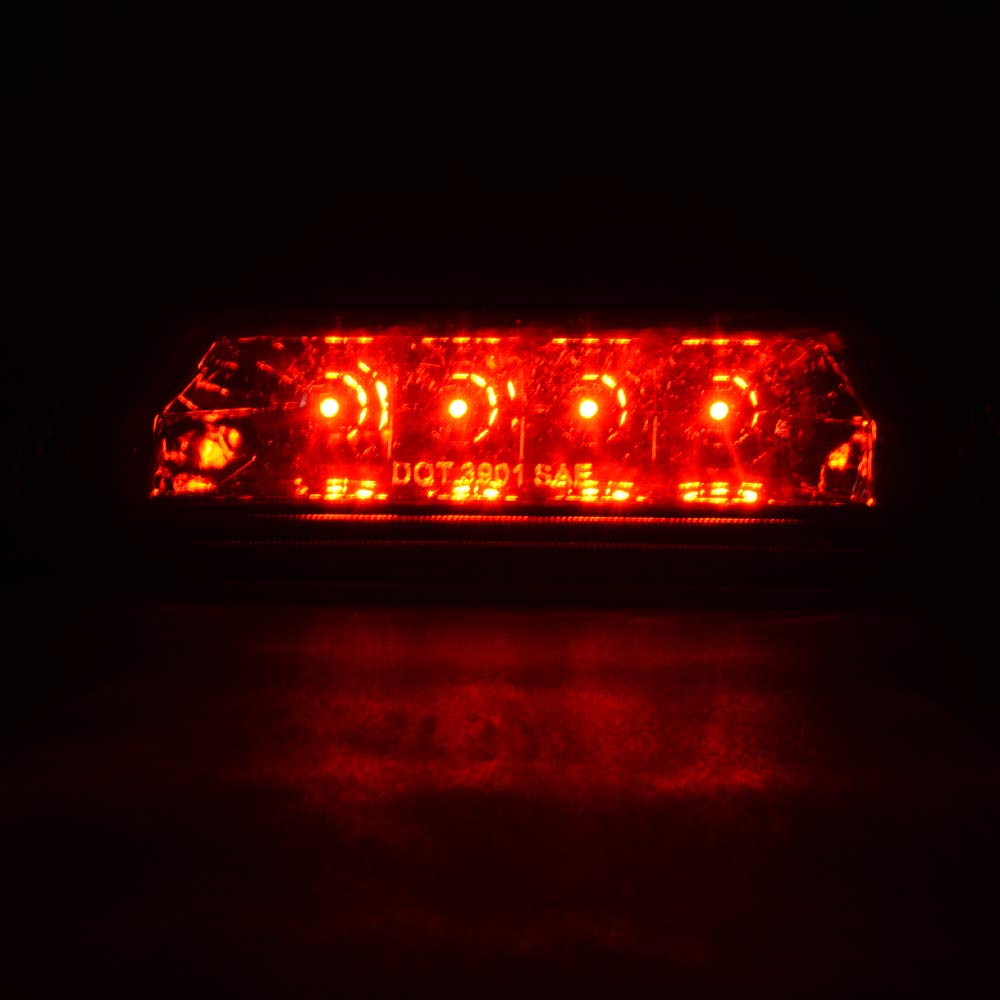 PIT66 LED 3rd Brake Light, Compatible with 97-01 Jeep Cherokee Smoke Lens High Mount LED Third Brake Light Cargo Lamp Smoky Lens Clear Housing
