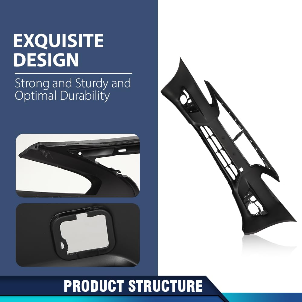 PIT66 Front Bumper Cover w/Fog Holes Fit Nissan Altima Sedan 2013‑2015