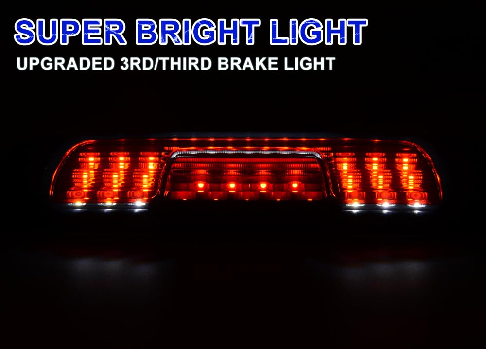 PIT66 LED 3rd Brake Lights, Compatible with 14-18 Chevy Silverado/14-18 GMC Sierra 1500 2500HD SILVERADO 3500/3500HD Third Brake Light Cargo Lamps