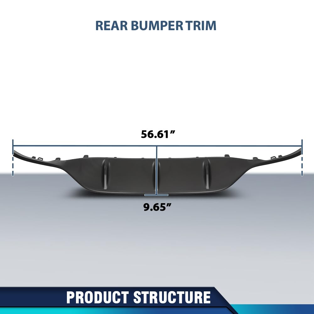 PIT66 Rear Bumper Trim, MB1193100 Black