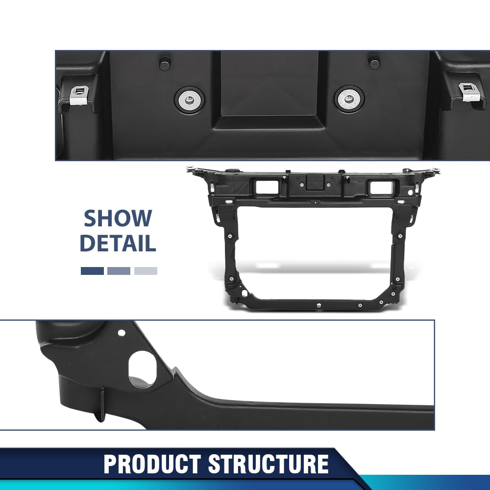 PIT66 Front Radiator Support Compatible with Ford Edge 2011 2012 2013 2014 CT4Z16138C, FO1225230 Black