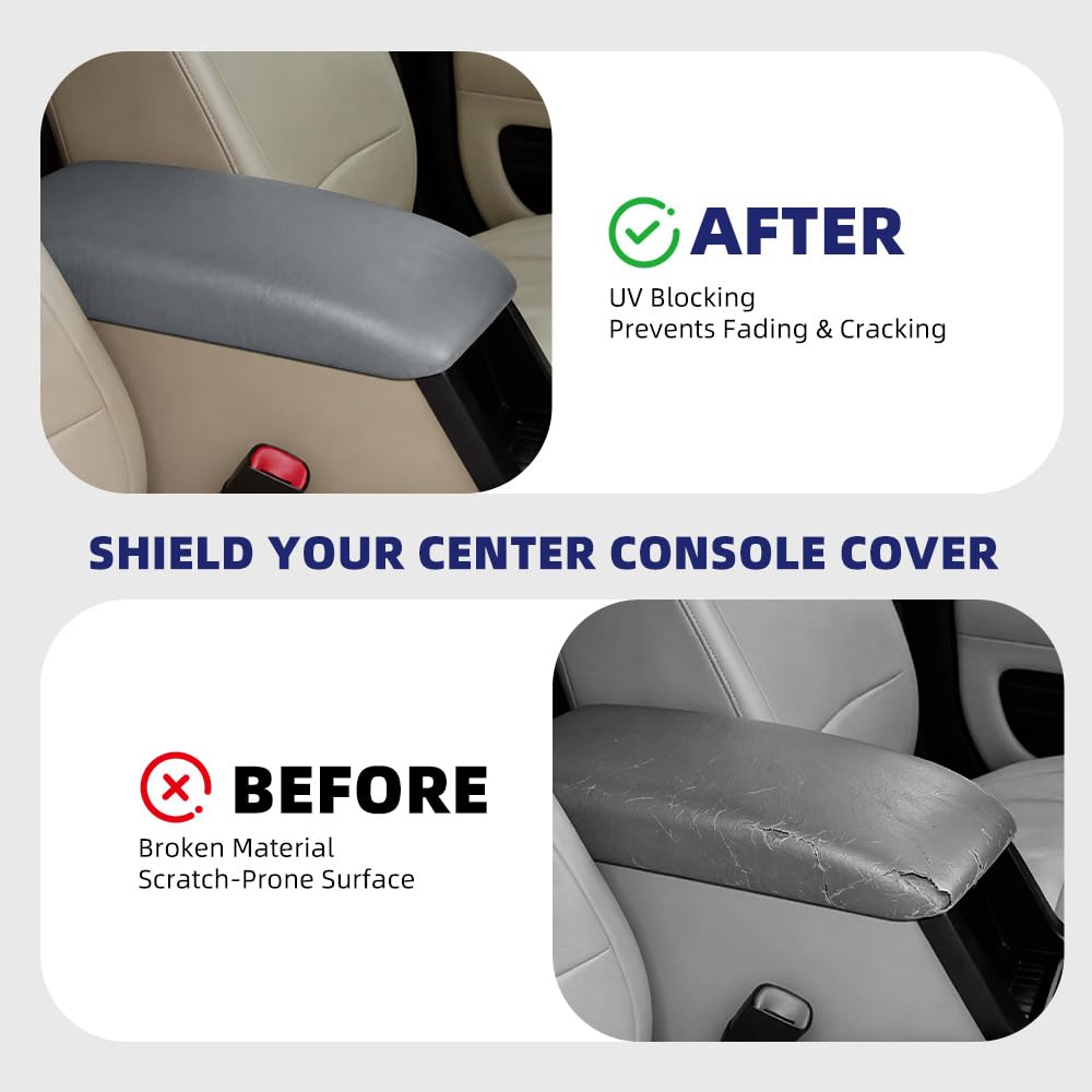 PIT66 Center Console Armrest Lid Fit 95-00 Tacoma/96-98 4Runner Gray