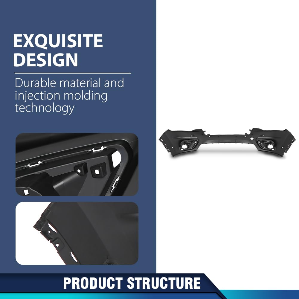 PIT66 Front Upper Bumper Cover Fit Jeep Cherokee 2019-2023 Black Primed