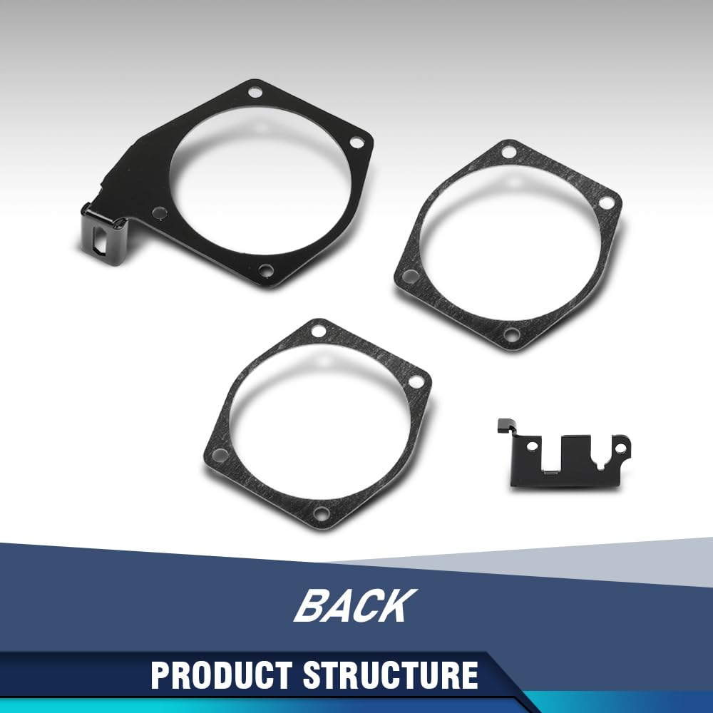 PIT66 Throttle Body Cable Bracket 6 Pcs Fit 92MM 102MM LSX LS LS1 LS3 LS6 LS7 4‑Bolts Drive‑By‑Cable Throttle Body & 92MM/3.6IN or 102MM/4IN Throttle Bodies, Not Fit The Larger 105mm Intakes Black