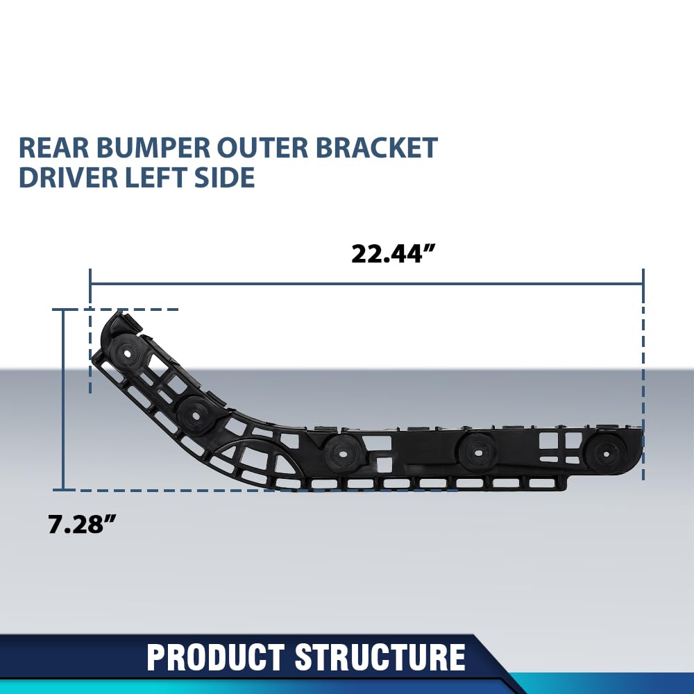 PIT66 Rear Left Bumper Outer Bracket, Black