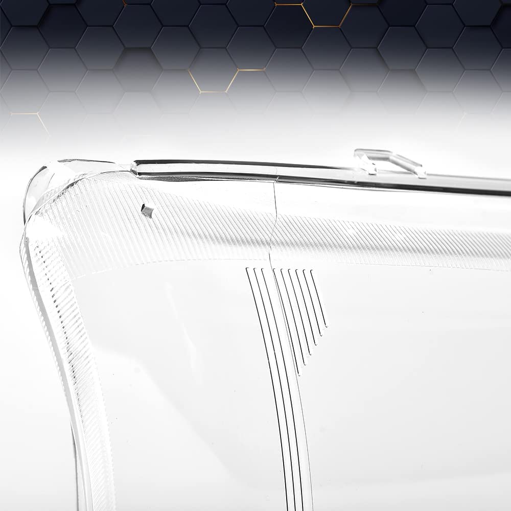 PIT66 Headlight Lens Cover Compatible with Chevy Silverado 2003-2007 Clear