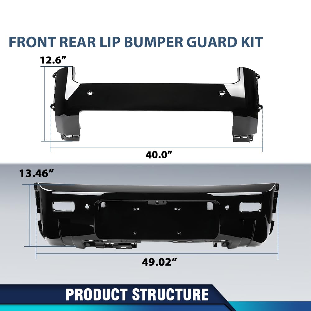 PIT66 Front Rear Lip Bumper Cover Fit Rover Defender 90 110 130 2020-2024