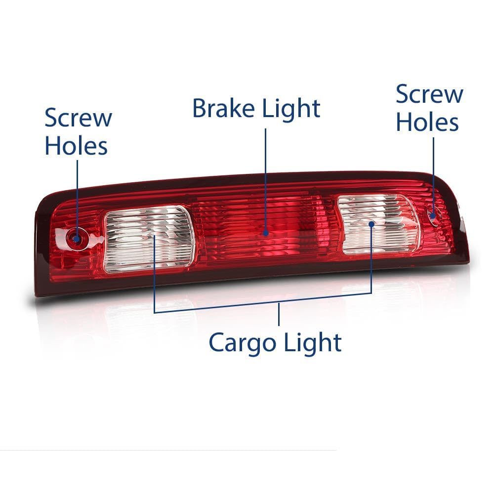 PIT66 3rd Brake Light Fit Dodge Ram 1500 2009-2017 w/Harness w/o Bulbs