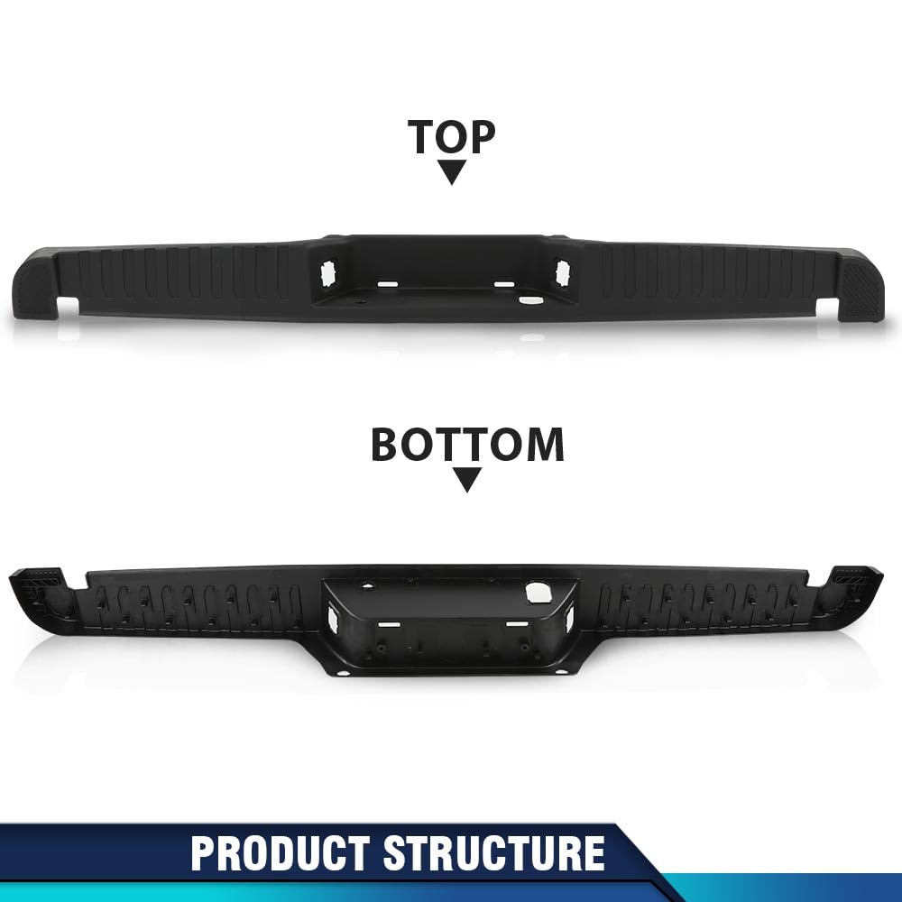 PIT66 Rear Bumper Top Step Pad Cover Compatible with Ford F150 2015-2020 w/Trailer Tow Package and Park Aid Sensor Holes (Sensors not Included) HL3Z17B807BB FO1191143
