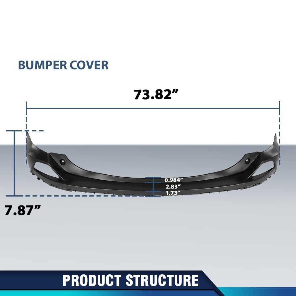 PIT66 Rear Bumper Cover Compatible with Toyota RAV4 2016-2018 Black Primed