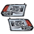 PIT66 Convex LED Projector Headlights Assembly Fit 2009-2012 Dodge Ram