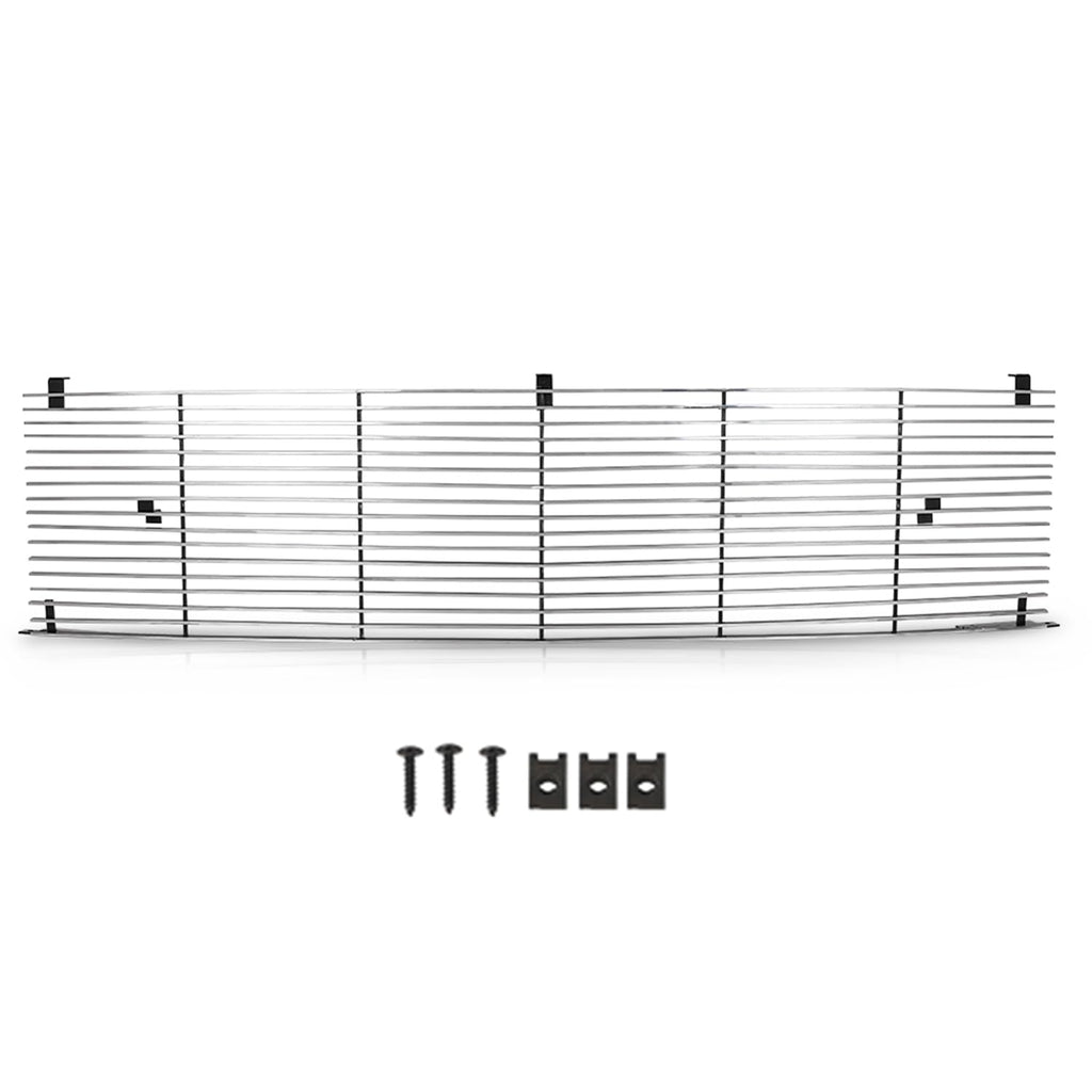 PIT66 Front Billet Grille Compatible with Chevy Blazer Suburban/GMC Jimmy Suburban 1981-1988, Fit Chevy GMC C/K Pickup 1981-1987, Only Fit for Phantom Style With Stacked Lights Models