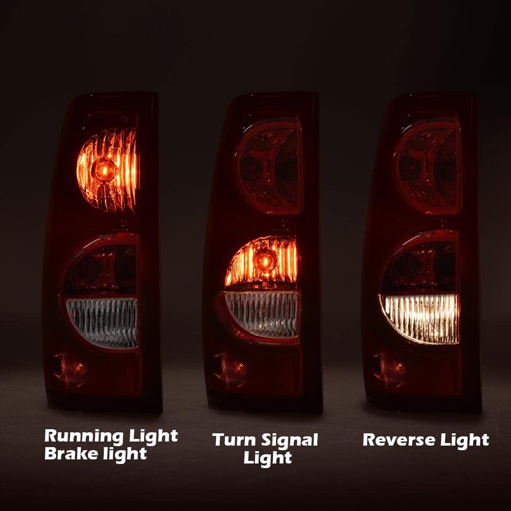 PIT66 Front Headlights + Tail Lights Assembly Fit 2003-2006 Chevy Silverado