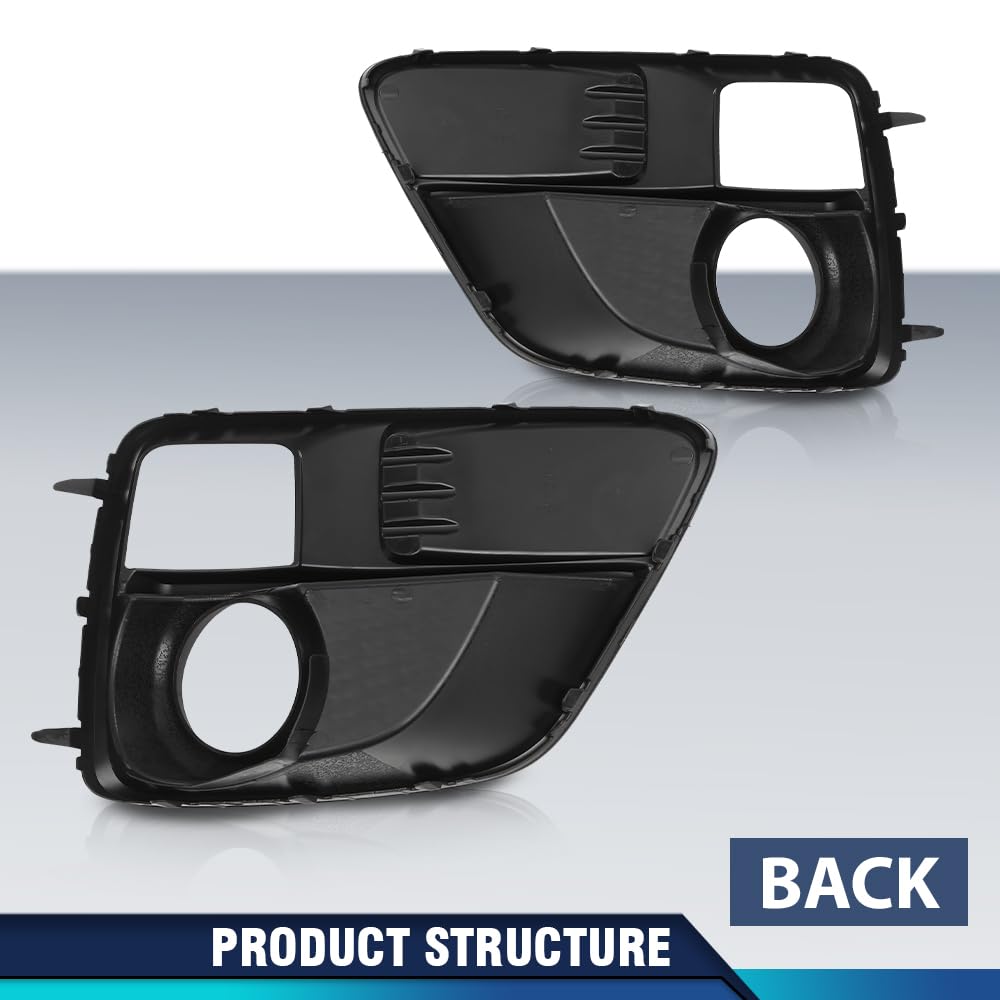 PIT66 Front Bumper Fog Light Hole Cover 2pcs Compatible with Subaru WRX/WRX STI 2015-2017, Fit For Models w/Fog Lamps 57731VA010, 57731VA000 Black
