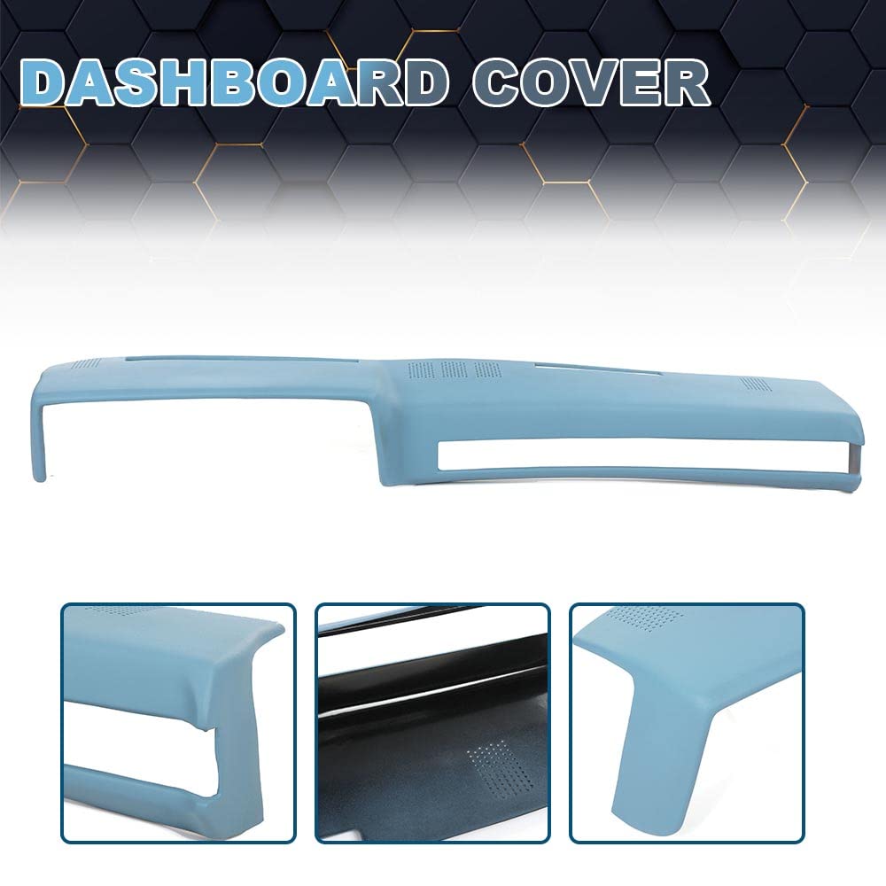 PIT66 Dash Bezel Fit 1981-1987 Chevy GMC Pickup/1981-1991 SUV Light Blue