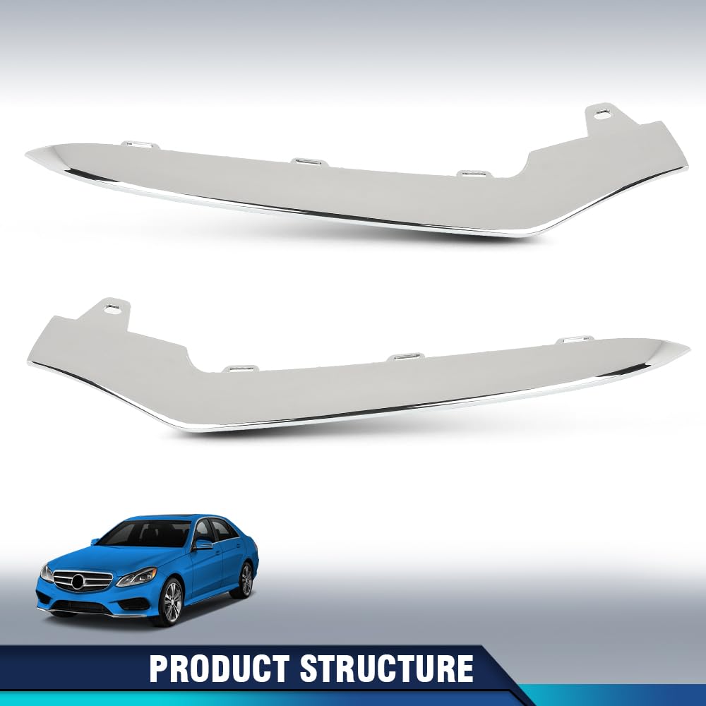 PIT66 Front Bumper Chrome Trim Molding Fit Benz E-Class 14-16