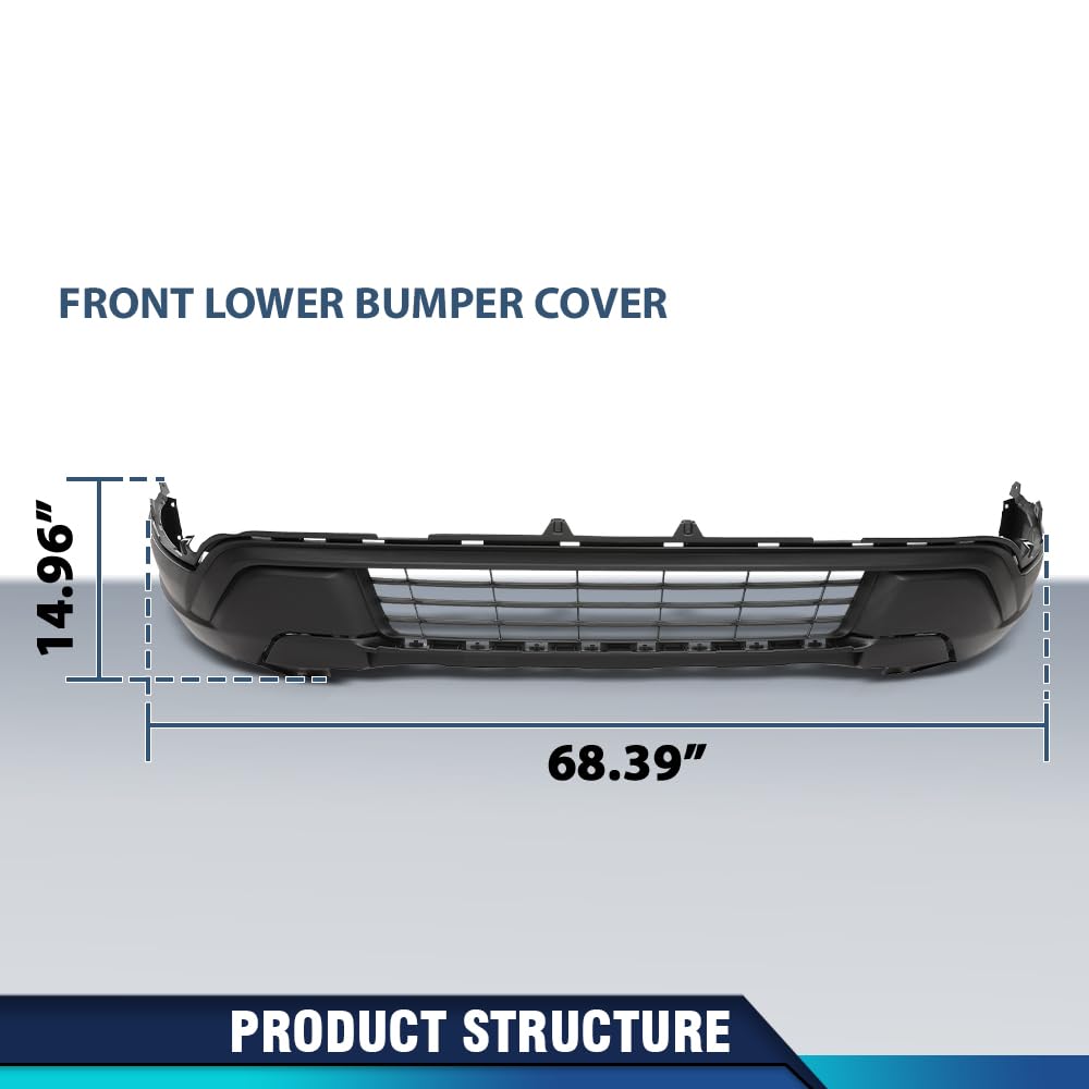 PIT66 PP Front Lower Bumper Fascia Fit Ford Explorer Base XLT 2018‑2019