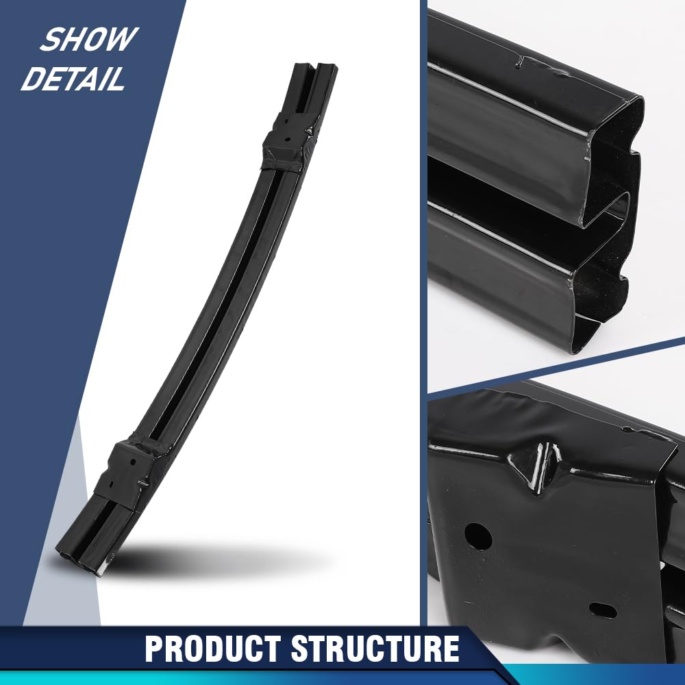 PIT66 Rear Bumper ReinForcement Steel 1 PC, FO1106370 Black