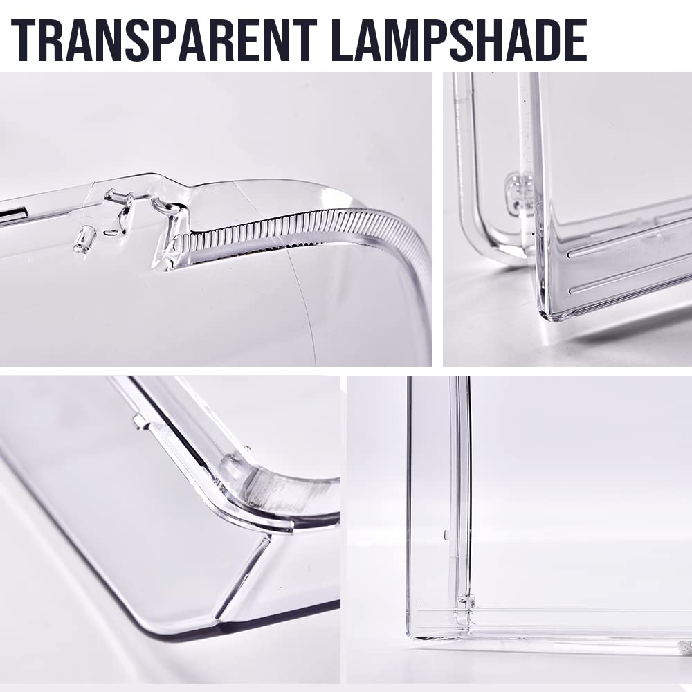 PIT66 Headlight Lens Cover, Compatible with 2005-2007 Ford F250 F350 F450 F550 Super Duty Clear
