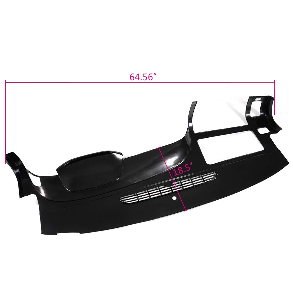 PIT66 TPE Dash Cover Compatible with 2007-2013 Chevy Silverado LS LT WT/GMC Sierra SL SLE WT Dashboard Cover Black