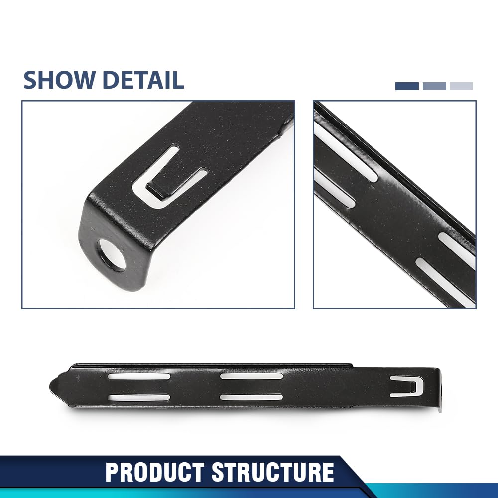 PIT66 Headlight Mounting Installation Retainer Tab Clips Set of 4 Compatible with Ford Mustang or Cobras 1999-2004 XR3Z-13N020-AA Black Iron
