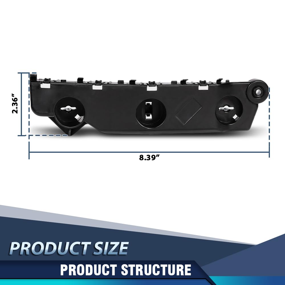 PIT66 Front Left Bumper Bracket Driver Side, NI1042129 Black