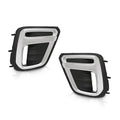 PIT66 Fog Light Cover Bezel Trims Front Driver LH Passenger RH Side Compatible with Subaru Forester (submodel: Premier, Touring) 2019-2021 57731SJ120, 57731SJ130, SU1039120, SU1038120 Chrome Black