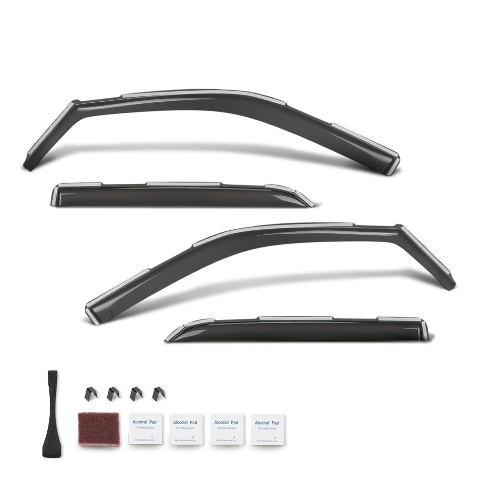 PIT66 in-Channel Ventvisor Fit Dodge Ram 2500/3500 2019-2026 Crew/Mega Cab