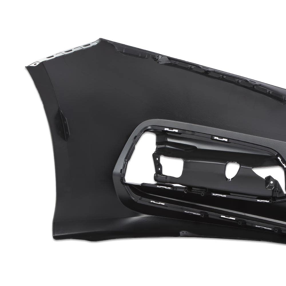 PIT66 Primed Front Bumper Cover W/o Sensor Holes Compatible with Honda Accord Sedan 2018 2019 2020 Replacement #04711TVAA00ZZ HO1000314