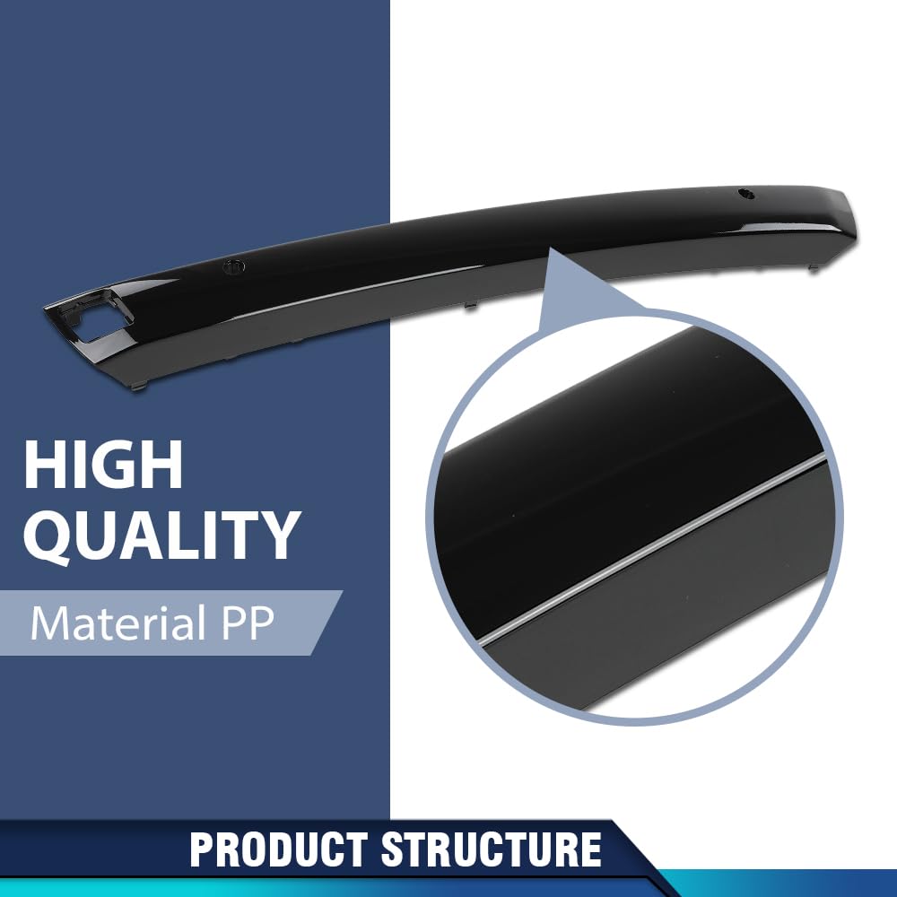PIT66 Front Grill Surround Molding Fit Jaguar F-Type 2014-2017 Glossy Black