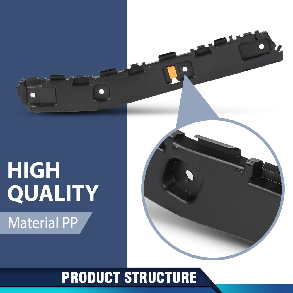 PIT66 Rear Left Lower Bumper Bracket Driver Side, FO1142125 Black PP